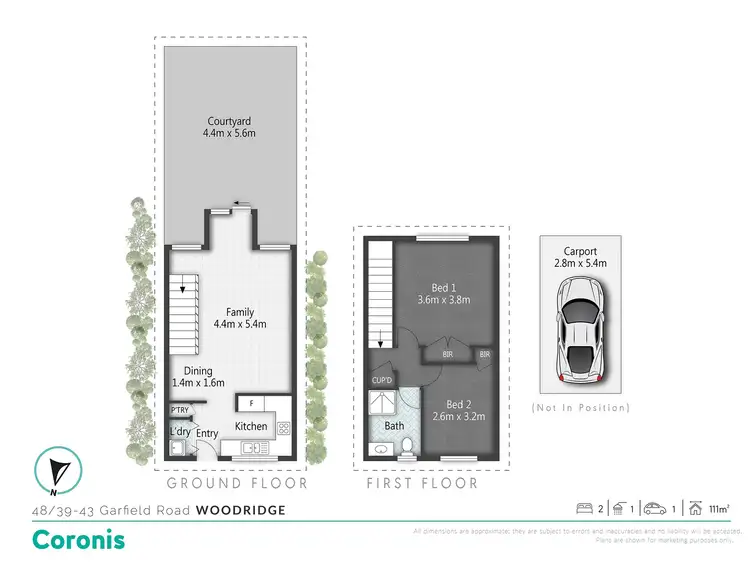 Floorplan of Homely townhouse listing, 48/39-43 Garfield Road, Woodridge QLD 4114