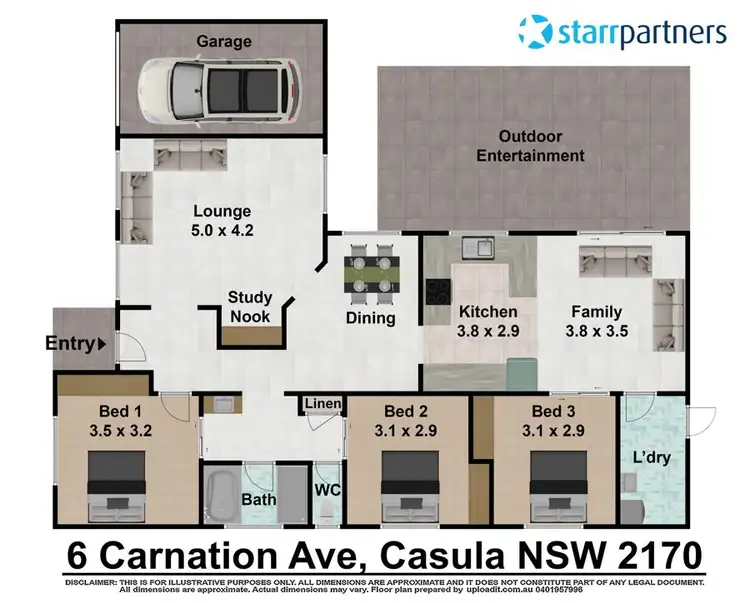 Floorplan of Homely house listing, 6 Carnation Avenue, Casula NSW 2170