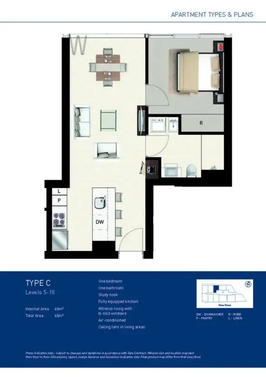 Floorplan of Homely apartment listing, 1703/348 Water Street, Fortitude Valley QLD 4006