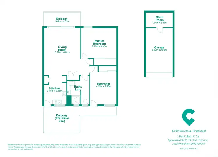 Floorplan of Homely unit listing, 6/3 Sykes Avenue, Kings Beach QLD 4551