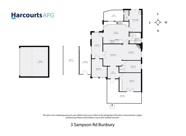 Floorplan of Homely house listing, 3 Sampson Road, Bunbury WA 6230