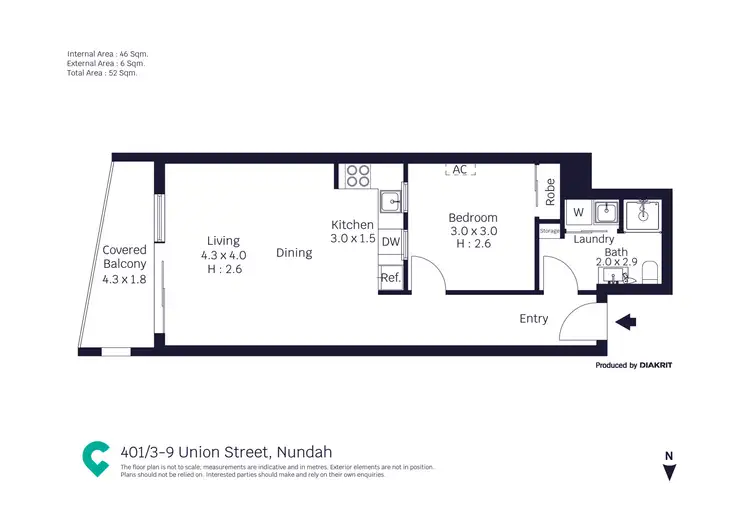 Floorplan of Homely unit listing, 401/3-9 Union Street, Nundah QLD 4012
