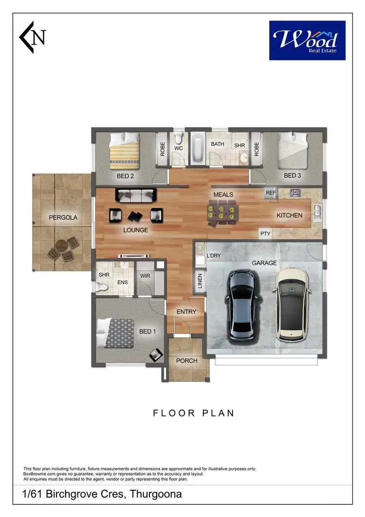 Floorplan of Homely block of units listing, 61 Birchgrove Cres, Thurgoona NSW 2640