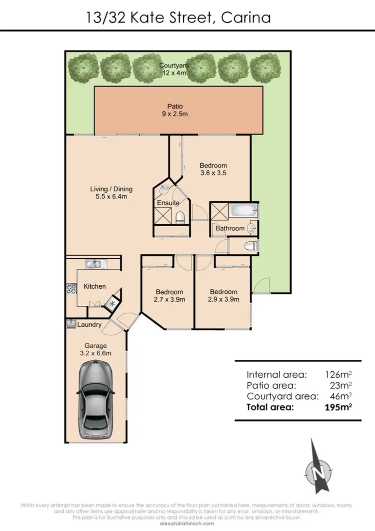 Floorplan of Homely villa listing, 13/32 Kate Street, Carina QLD 4152