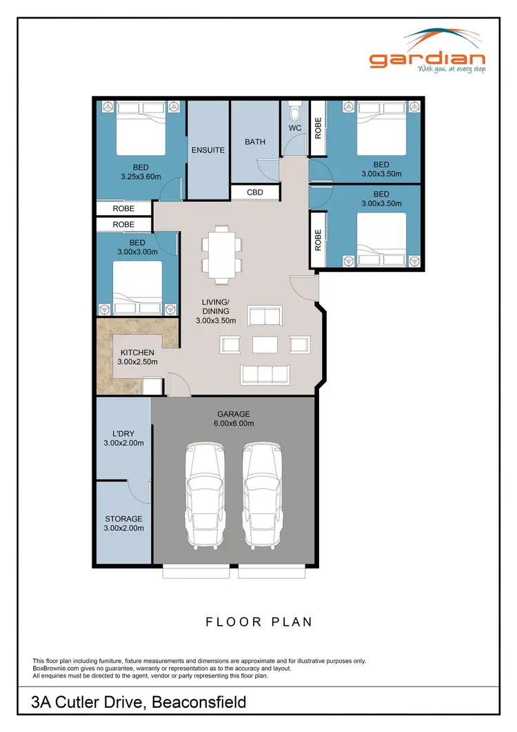 Floorplan of Homely house listing, 3A Cutler Drive, Beaconsfield QLD 4740