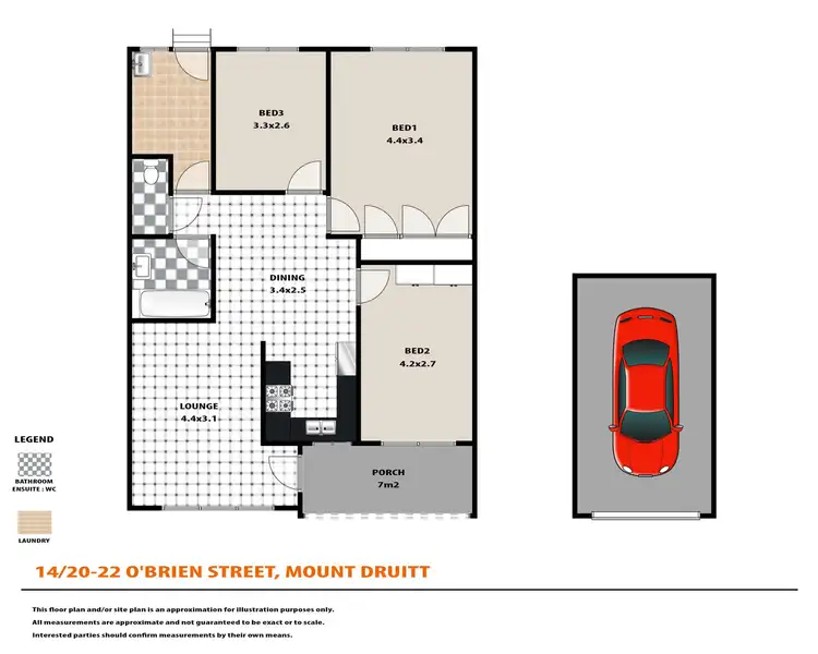 Floorplan of Homely unit listing, 14/20-22 O'Brien Street, Mount Druitt NSW 2770