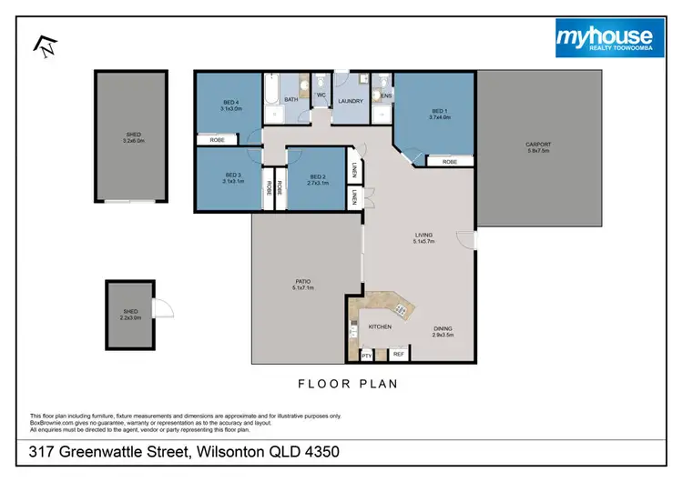 Floorplan of Homely house listing, 317 Greenwattle Street, Wilsonton QLD 4350