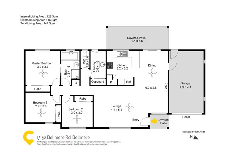 Floorplan of Homely semi-detached listing, 1/152 Bellmere Rd, Bellmere QLD 4510