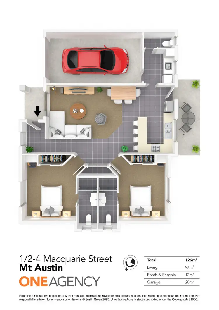 Floorplan of Homely unit listing, 1/2-4 MACQUARIE STREET, Mount Austin NSW 2650