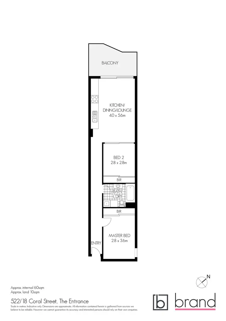 Floorplan of Homely house listing, 522/18 Coral Street, The Entrance NSW 2261