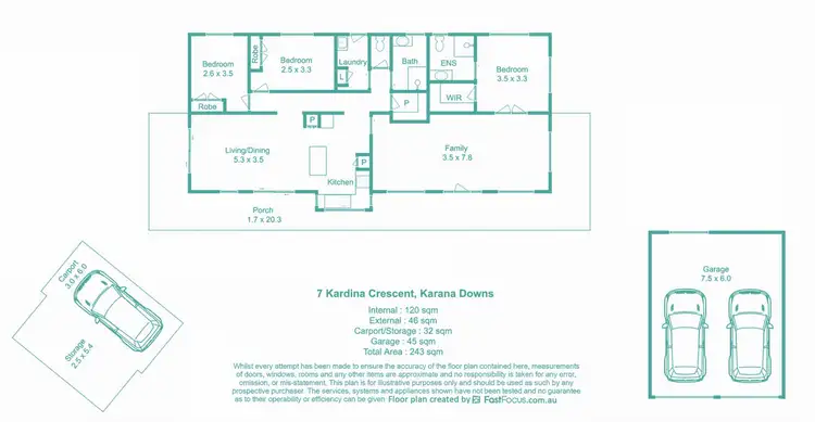Floorplan of Homely house listing, 7 Kardina Court, Karana Downs QLD 4306