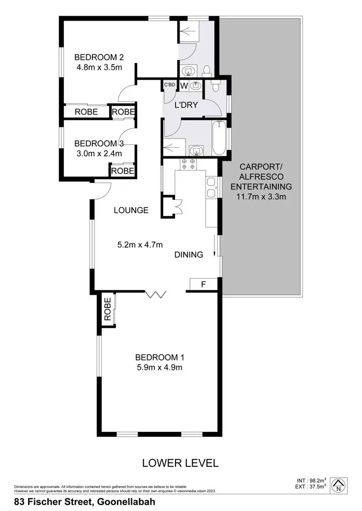Floorplan of Homely house listing, 83 Fischer Street, Goonellabah NSW 2480