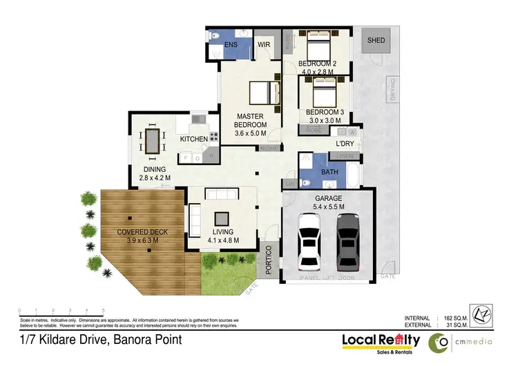 Floorplan of Homely semi-detached listing, 1/7 Kildare Drive, Banora Point NSW 2486