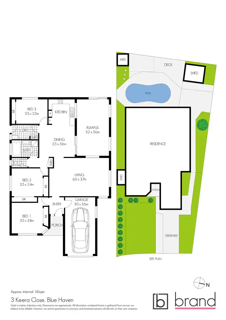Floorplan of Homely house listing, 3 Keera Close, Blue Haven NSW 2262