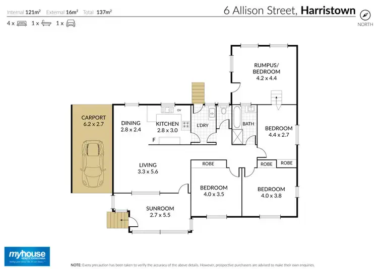 Floorplan of Homely house listing, 6 Allison Street, Harristown QLD 4350
