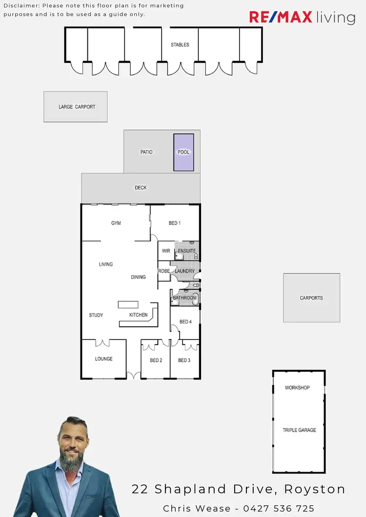 Floorplan of Homely rural property listing, 22 Shapland Drive, Royston QLD 4515