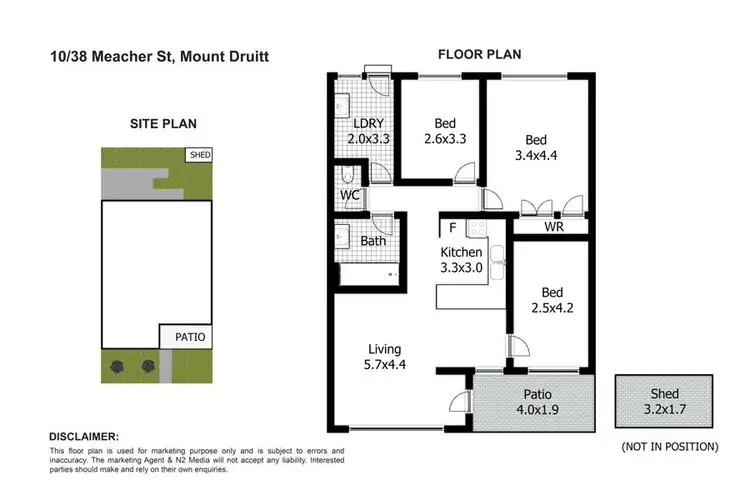 Floorplan of Homely villa listing, 10/38 Meacher Street, Mount Druitt NSW 2770