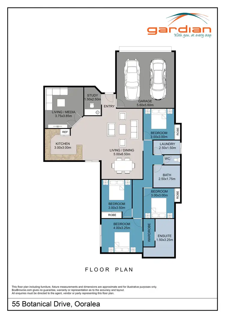 Floorplan of Homely house listing, 55 Botanical Drive, Ooralea QLD 4740