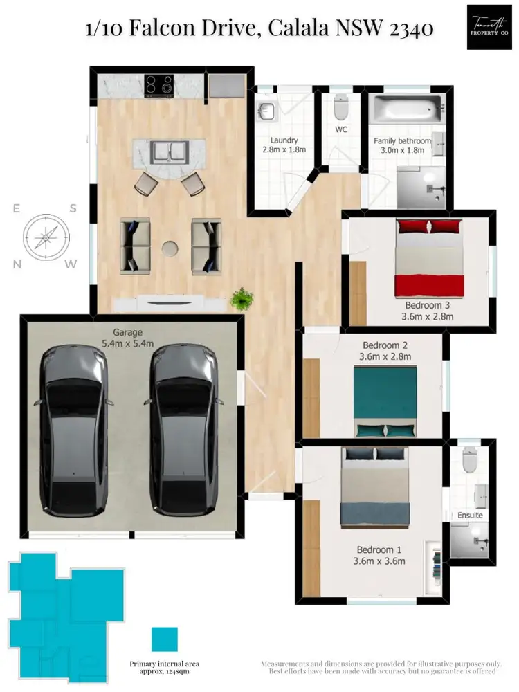 Floorplan of Homely house listing, 1/10 Falcon Drive, Tamworth NSW 2340