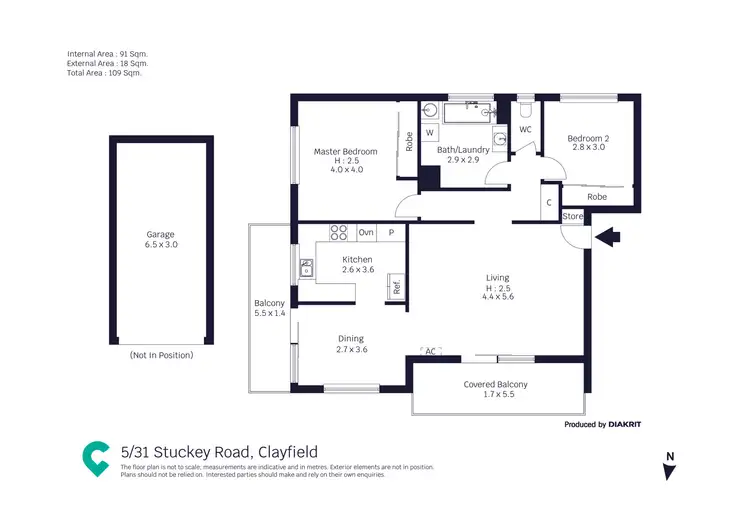 Floorplan of Homely unit listing, 5/31 Stuckey Road, Clayfield QLD 4011
