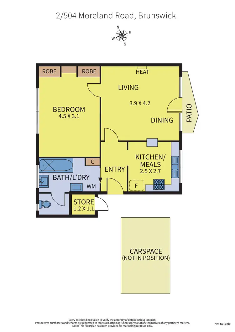 Floorplan of Homely apartment listing, 2/504 Moreland Road, Brunswick West VIC 3055
