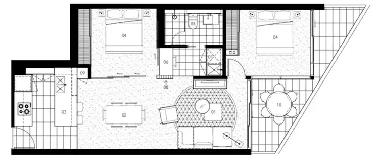 Floorplan of Homely unit listing, 606/62 Logan Road, Woolloongabba QLD 4102