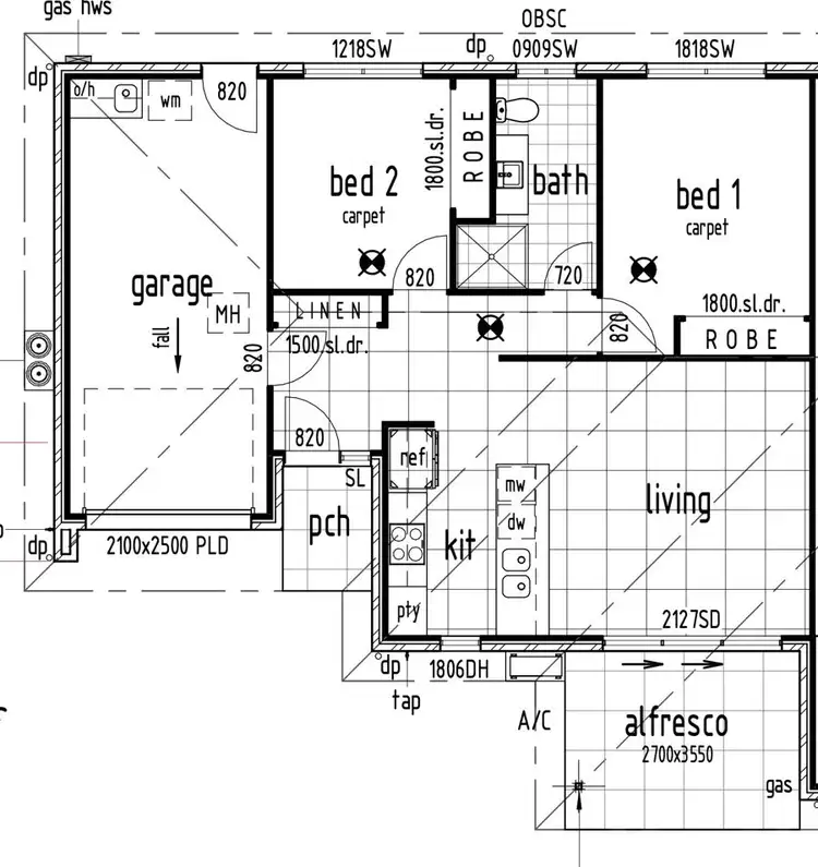 Floorplan of Homely semi-detached listing, 2/5 Wang St, Park Ridge QLD 4125