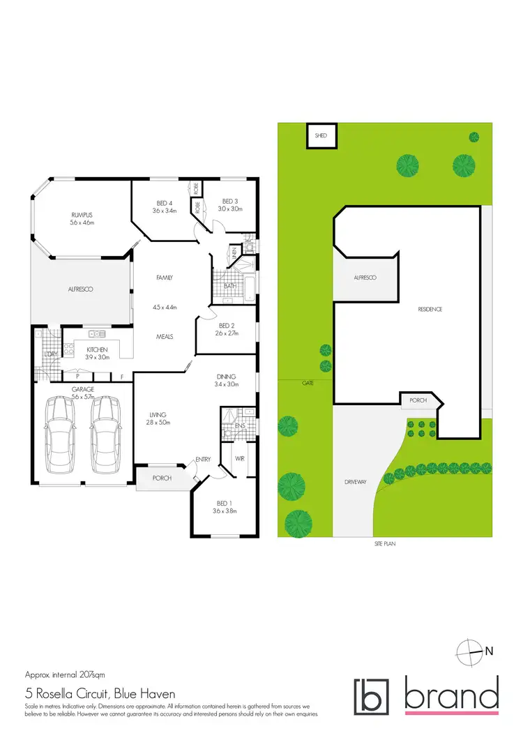Floorplan of Homely house listing, 5 Rosella Circuit, Blue Haven NSW 2262