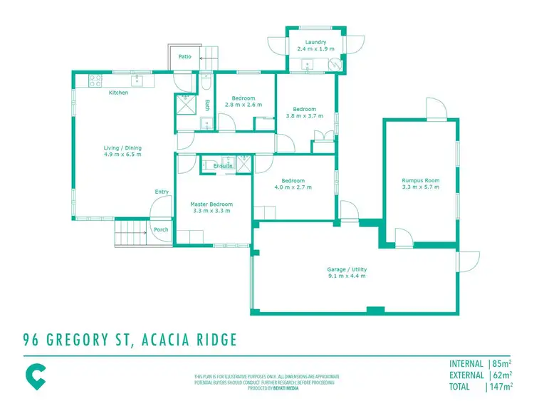 Floorplan of Homely house listing, 96 Gregory Street, Acacia Ridge QLD 4110