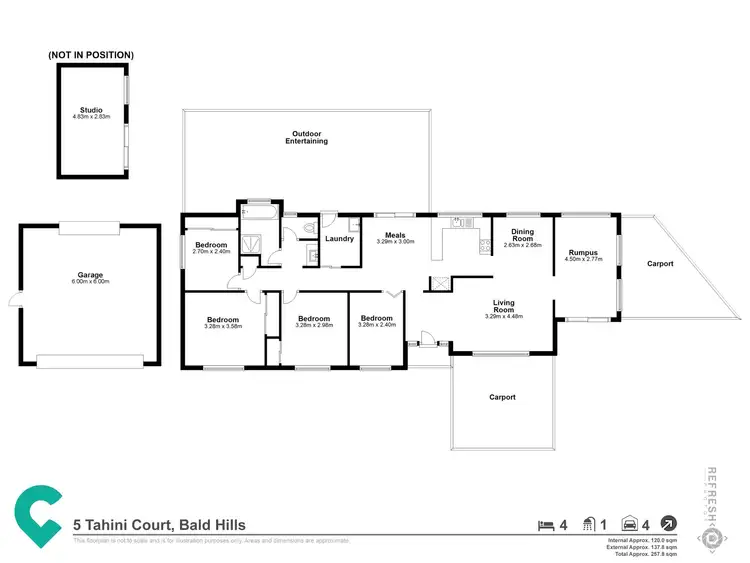Floorplan of Homely house listing, 5 Tahini Court, Bald Hills QLD 4036