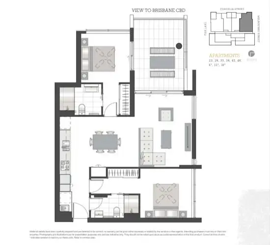 Floorplan of Homely apartment listing, 28/125 Melbourne Street, South Brisbane QLD 4101