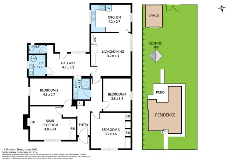 Floorplan of Homely house listing, 19 Elizabeth Street, Junee NSW 2663