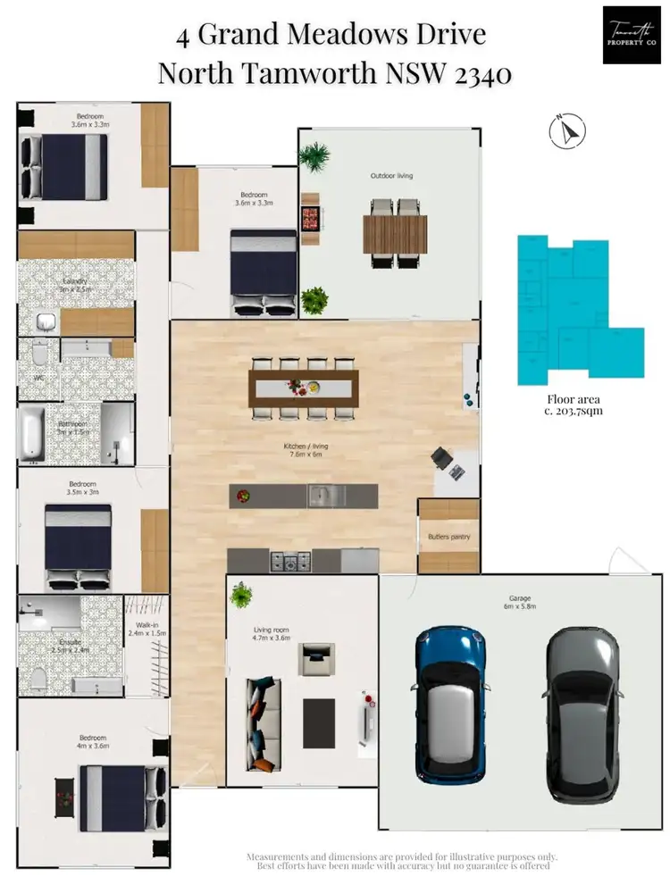 Floorplan of Homely house listing, 4 Grand Meadows Drive, Tamworth NSW 2340