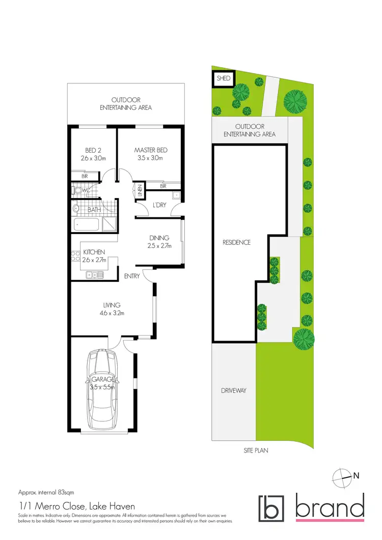 Floorplan of Homely semi-detached listing, 1/1 Merro Close, Lake Haven NSW 2263