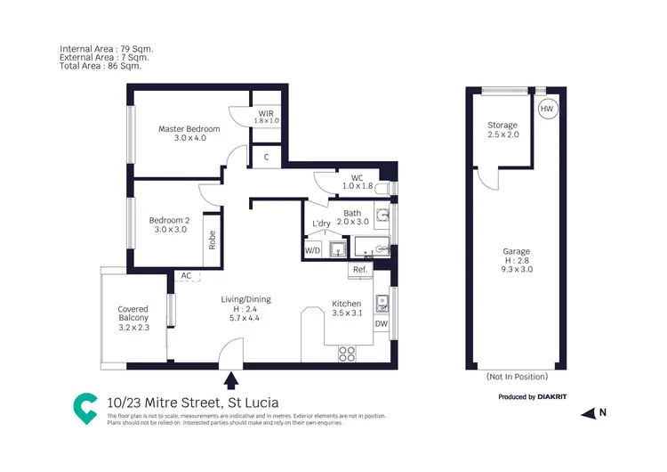 Floorplan of Homely unit listing, 10/23 Mitre Street, St Lucia QLD 4067