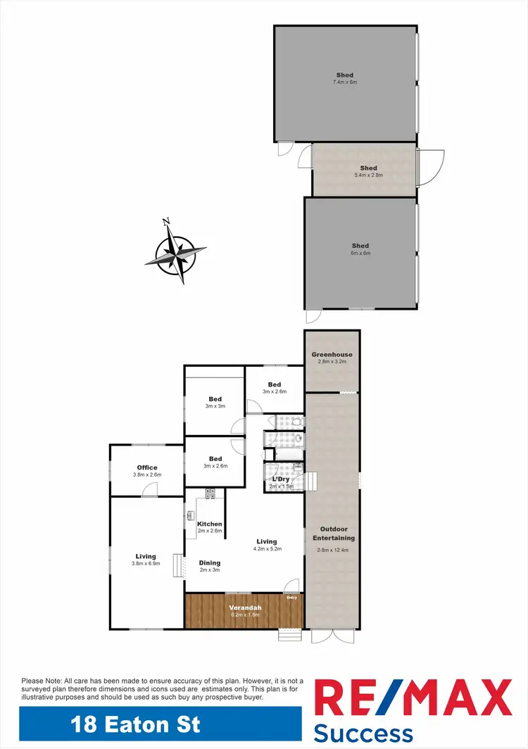Floorplan of Homely house listing, 18 Eton Street, Cambooya QLD 4358