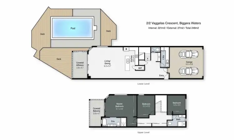 Floorplan of Homely house listing, 2/2 Vaggelas Crescent, Biggera Waters QLD 4216
