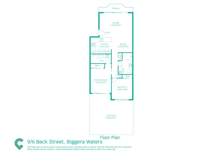 Floorplan of Homely unit listing, 9/6 Back Street, Biggera Waters QLD 4216