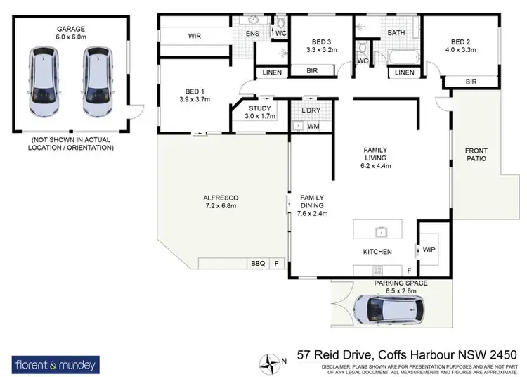 Floorplan of Homely house listing, 57 Reid Dr, Coffs Harbour NSW 2450