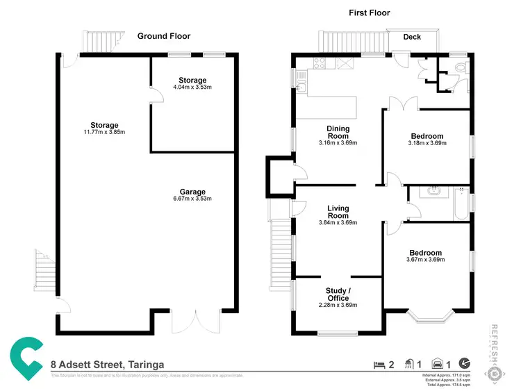 Floorplan of Homely house listing, 8 Adsett Street, Taringa QLD 4068
