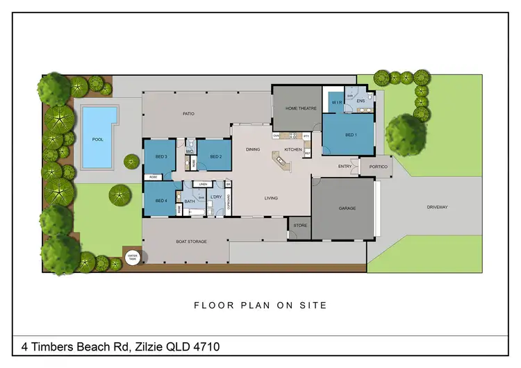 Floorplan of Homely house listing, 4 Timbers Beach Road, Zilzie QLD 4710