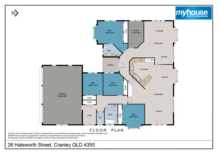 Floorplan of Homely house listing, 26 Halsworth Street, Cranley QLD 4350