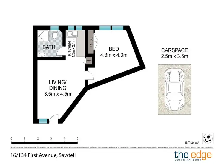 Floorplan of Homely unit listing, 16/134 First Avenue, Sawtell NSW 2452