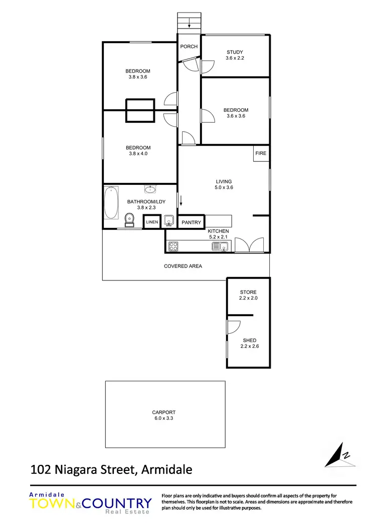 Floorplan of Homely house listing, 102 Niagara Street, Armidale NSW 2350