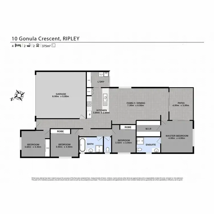 Floorplan of Homely house listing, 10 Gonula Crescent, Ripley QLD 4306