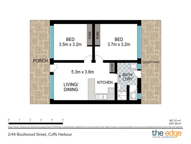 Floorplan of Homely unit listing, 2/44 Boultwood Street, Coffs Harbour NSW 2450