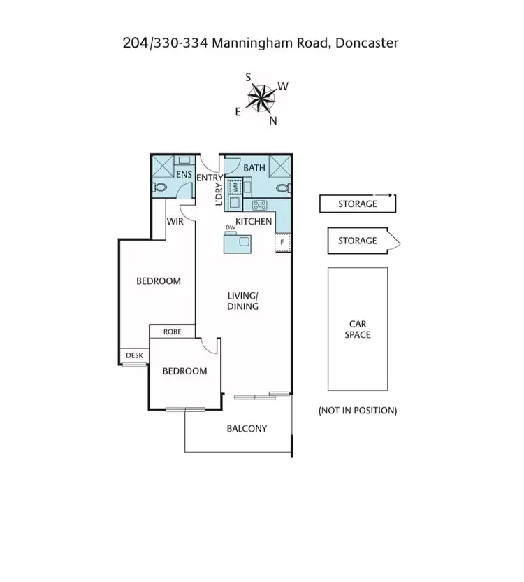 Floorplan of Homely apartment listing, 204/330-334 Manningham Road, Doncaster VIC 3108