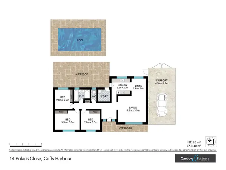 Floorplan of Homely house listing, 14 Polaris Close, Coffs Harbour NSW 2450