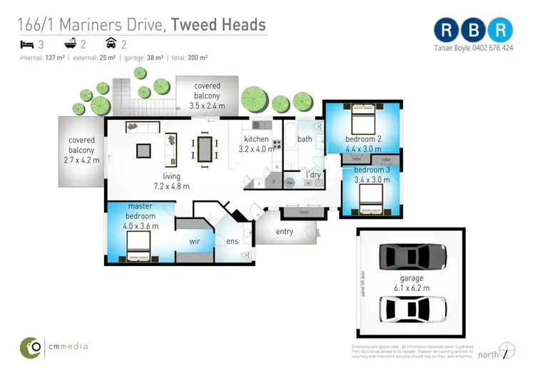 Floorplan of Homely unit listing, 166/1 Mariners Drive West, Tweed Heads NSW 2485