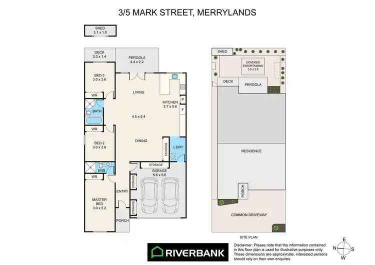 Floorplan of Homely villa listing, 3/5 Mark Street, Merrylands NSW 2160